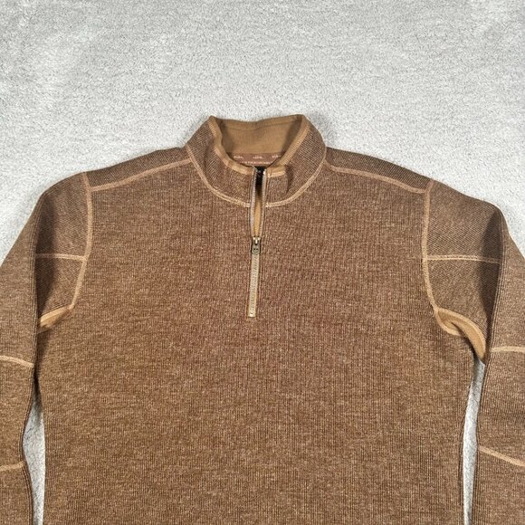Kuhl ThermoKore 1/4 Zip Brown Pullover Mens Large Sweatshirt Vtg Y2K Size XL - Picture 3 of 14